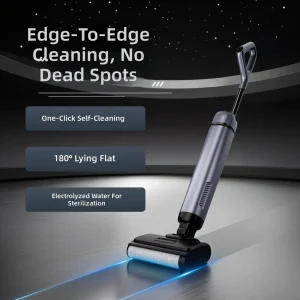 Smart Cordless HEPA Filter Wet Dry Vacuum Cleaner Mop with Self Cleaning Brushless Motor for Hard Floors Digital Display