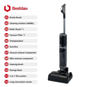 Smart Cordless Wet Dry Floor Cleaner Self Cleaning Vacuum Mop Floor Washer Machine for Home Hard Floor Cleaning