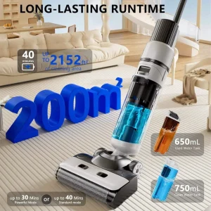 Smart Voice Self-Cleaning Suction Sweeping Mopping All-in-One Electric Wireless Floor Scrubber