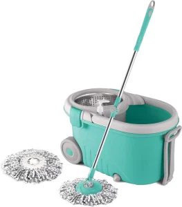 Sobam Promotion 2pcs Replacement Heads Twist 360 Spinning Rotating Magic Mops Mop Bucket with Wheels
