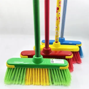 Soft-Bristle Plastic Household Floor Cleaning Broom