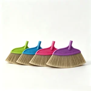 Soft-Bristled Plastic Wire Broom for Indoor Floor Cleaning