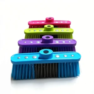 Soft PET Bristle Angle Floor Broom with Ergonomic 130cm Handle for Household and Outdoor Use