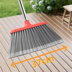 Soft Plastic Rod Broom with PP Dustpan Non-Stick Hair Anti-Static Floor Cleaning Tool