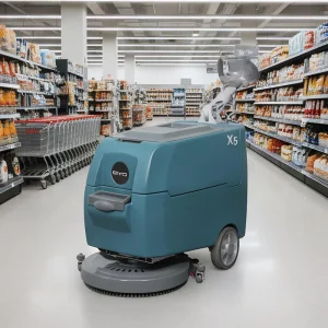 Solar Charge GIYO X5 New Walk Behind Electric High Pressure Tile Floor Scrubber Machine 24V 50Ah Self Propelled for