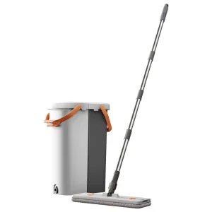 Source factory Custom Dual bucket Split Mop Bucket Large Flat base Set Detachable Foldable Telescopic Mop Bucket OEM