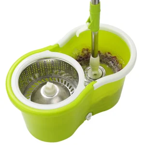 Space Saving Design Spin Mop and Bucket No Foot Pedal Needed plastic Bucket