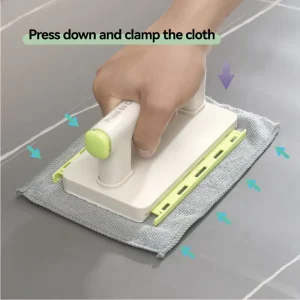 Space-Saving Handheld Clip Mop with Clamp Head