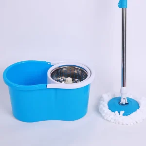 Spin 360 Round Mops Handle Removable Self Wash Easy Magical Mop Set Steel Bucket Mop and Bucket System