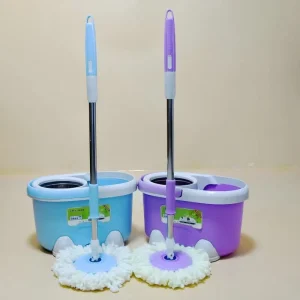 Spin Head Mop and Bucket Floor Cleaning System Mop and Bucket Set With Wringer Set for Floor Cleaning