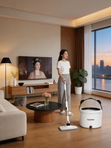 Spin Mop Factory Direct Hand-Free Washing and Squeeze 360-Degree Flat Mop and Bucket Set for Floor Cleaning