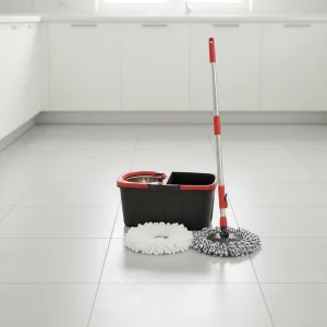 Spin Mop with 360-Degree Rotating Head and Self-Cleaning Sewage-Separation Bucket