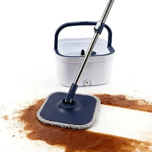 Spin Mop with Bucket Set Separate Clean Dirty Water System Durable Household