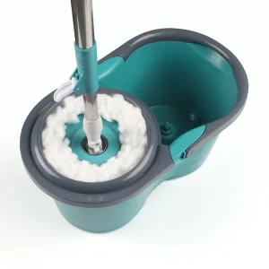 Spin Rotating Mop with Microfiber Swivel Head and Telescopic Handle