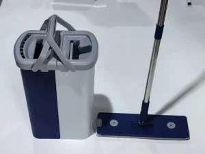 Split Dual-Compartment Mop Bucket Set with Detachable Foldable Telescopic Flat Mop, OEM Factory