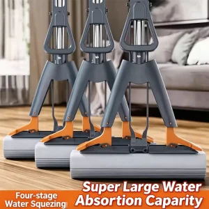 Sponge Mop Super Water-Absorbing Wet and Dry Dual-Use Floor Mop Stable Pole