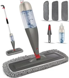 Spray Mop Automatic Spray Handle Microfiber Washable Pads 800ml Refillable Bottle Reusable for Hardwood Laminate Vinyl Tile