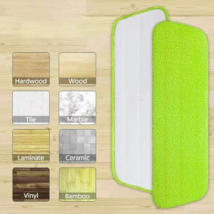 Spray Mop Set with Stainless Steel Pole, 360 Swivel Head, and Microfiber Mop for Hardwood Floors