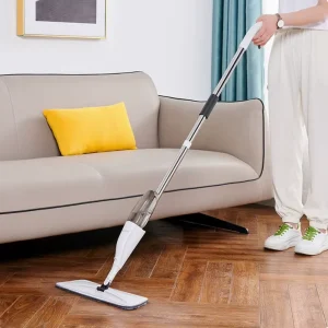 Spray Mop for Floor Cleaning Wet and Dry Use Microfiber Flat Mop with Spray Function for Household Wood Floors
