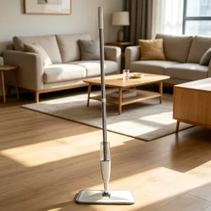 Spray Mop with Microfiber Pads for Wood Floor Cleaning and Stain Removal