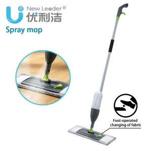 Spray Mop with Refillable Bottle, Foot Pedal Pad Release and Microfiber Flat Mop for Floor Cleaning