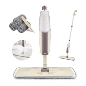Spray Mop with Refillable Bottle and 3 Washable Microfiber Pads