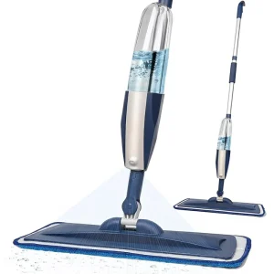 Spray Mop with Refillable Spray Bottle, Washable Microfiber Pads and Aluminum Rectangle Head