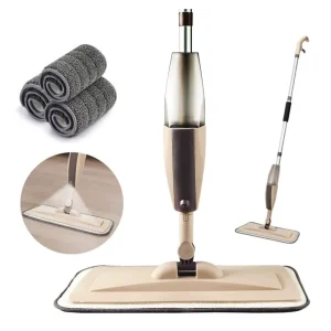 Sprayer Flat Mop Cleaning Dry Wet Microfiber Floor Mop for Kitchen Wood Floor Hardwood Laminate Dust