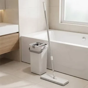 Stain separation Scraper Telescopic Handle Dry and wet Dual use Household Floor Cleaning Flat Mop for Lazy People