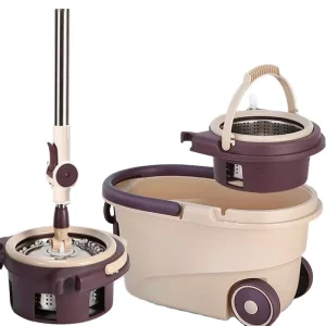 Stainless Steel 360° Microfiber Spin Mop and Bucket Set
