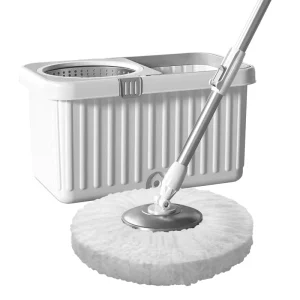 Stainless Steel Dual-Drive Mop Bucket with Absorbent Microfiber Head