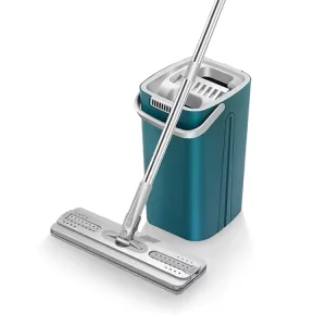 Stainless Steel Flat Mop for Wooden Floors, Dry Wet Dual-Use