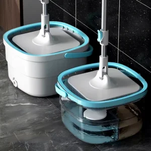 Stainless Steel Floating Mop Spin Mop Floor Mop With Clean Dirty Water Separation Bucket 360° Rotating Magic Mop