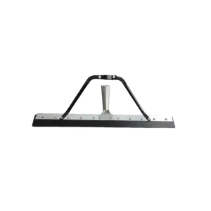 Stainless Steel Floor Cleaning Squeegee with Metal Handle and Rubber Blade