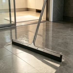 Stainless Steel Floor Squeegee with Double EVA Foam Blade and Plastic Handle for Patio, Glass, and Floor