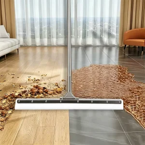 Stainless Steel Floor Squeegee with TPR Blade and Plastic Handle for Factory Cleaning