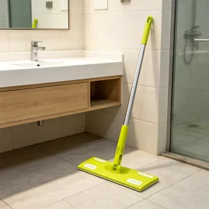 Stainless Steel Handle Disposable Flat Mop with Electrostatic Dust Cloth