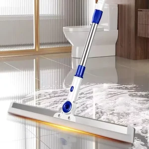 Stainless Steel Handle Floor Cleaning Scraper with 25cm, 35cm, and 50cm Double Squeegees