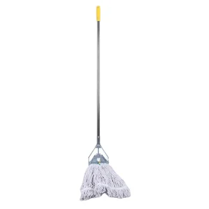 Stainless Steel Handle Mop for Household and Hospital Use, Wet and Dry Cotton Floor Mop
