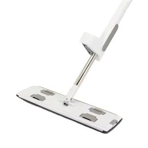 Stainless Steel Handle Washable Pad Wet Dry Flat Microfiber Mop