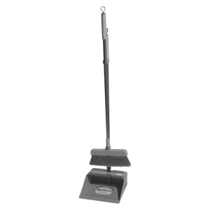 Stainless Steel Kitchen Broom and Dustpan Set with Long Handle