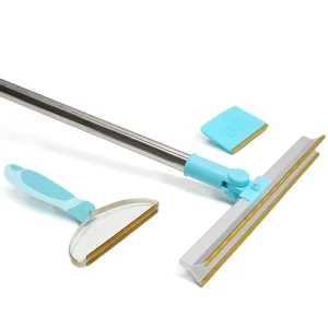 Stainless Steel Long Handle Durable Lint Remover with Copper Squeegee for Floor Cleaning
