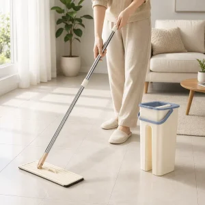Stainless Steel Mini Mop Set 360 Degree Double Folding Reusable Microfiber Floor Cleaning Tool