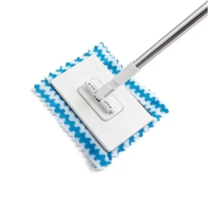 Stainless Steel Mini Mop with Adjustable Handle and One-Click Cloth Change