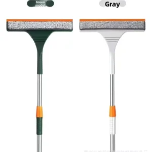 Stainless Steel Plastic Handle Retractable Double-Sided Rod Glass, Floor, and Window Scraper
