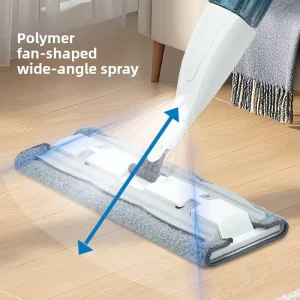 Stainless Steel Pole Automatic Spray Lightweight Wooden Floor Flat Replacement Cloth Clip Water Spray Dry Wet Dual use Mop