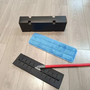 Stainless Steel Pole Flat Floor Wet Dry Mop with 2 Mopheads