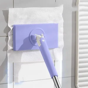 Stainless Steel Pole Microfiber Clip Mop with Nonwoven Fabric Head