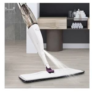 Stainless Steel Spray Mop with Rotating 360 Head Durable Microfiber Easy Mopping Lightweight Refillable