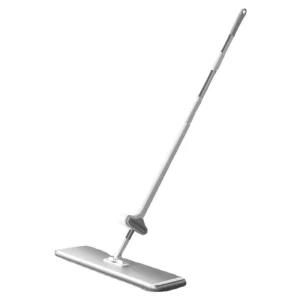 Stainless Steel Telescopic Hands-Free Rotating Flat Mop Ultra-Fine Fiber High Dehydration Rate Lightweight Design for Home Use
